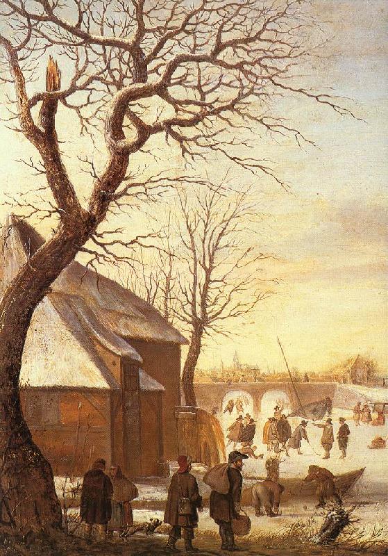 AVERCAMP, Hendrick Winter Landscape  ggg France oil painting art